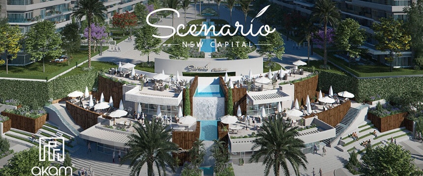 شقة 124 م للبيع فى سيناريو العاصمة الإدارية