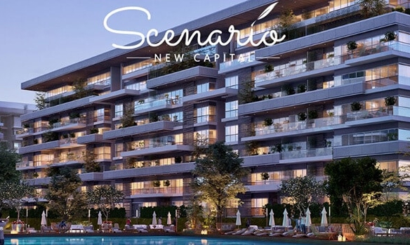 شقة 175 م للبيع فى سيناريو العاصمة الإدارية