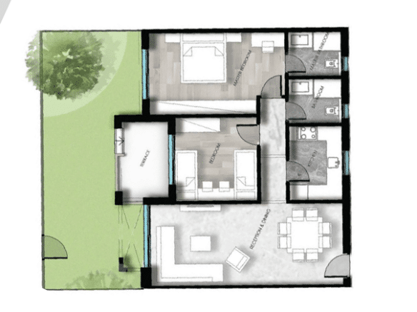 شقة 105 م للبيع في كيان الشيخ زايد