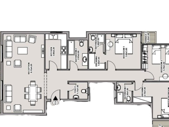شقة 175 م للبيع في كمبوند تاج سيتي القاهرة الجديدة