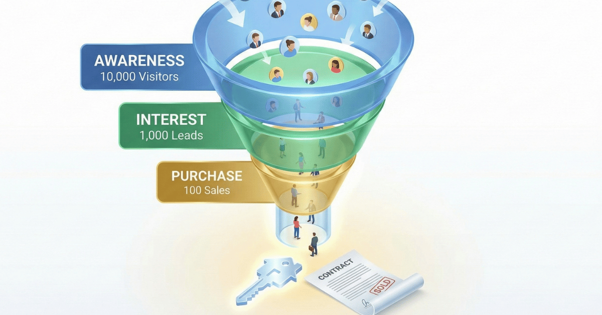 قمع المبيعات العقارية قمع المبيعات العقارية