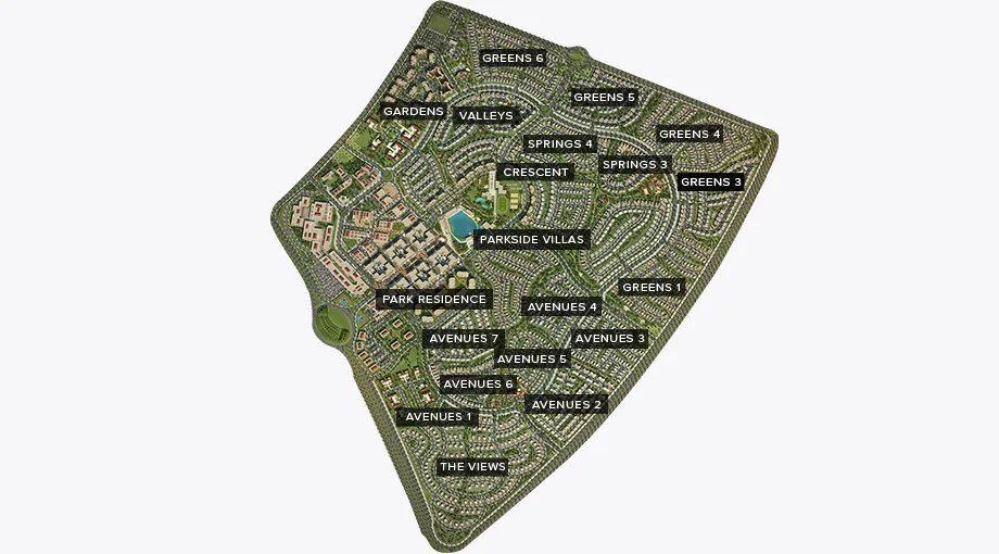 ماستر بلان ميفيدا التجمع الخامس Mivida New Cairo masterplan